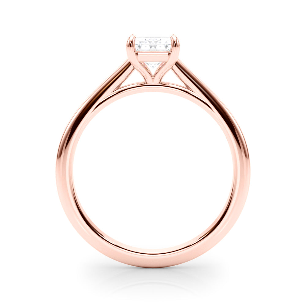 Amelia Emerald Diamond Solitaire Engagement Ring-VIRABYANI